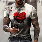 Мужская футболка с 3d-рисунком, футболка с коротким рукавом и круглым вырезом, в стиле оверсайз, уличная мода, лето 2022