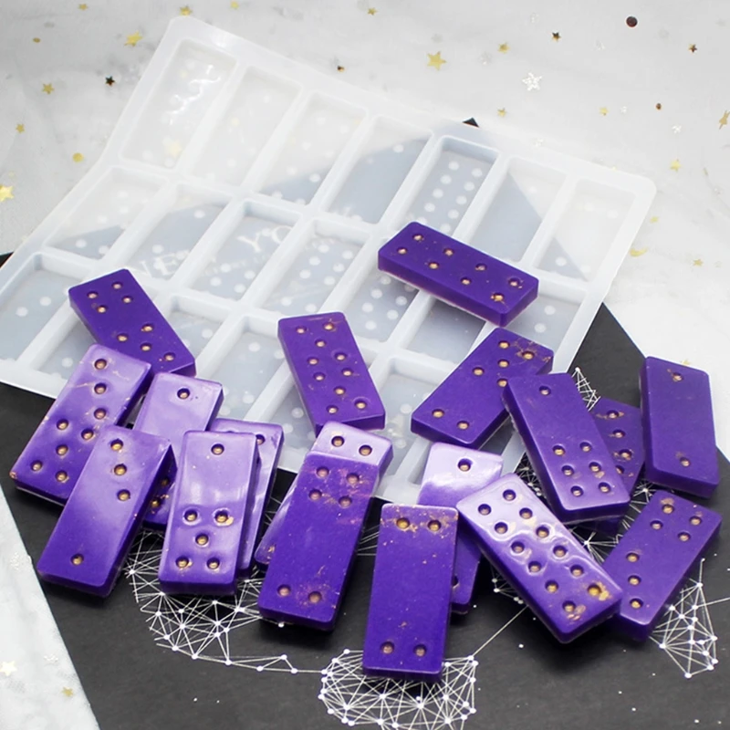 Игра игрушка силиконовая форма DIY домино хрустальные формы для эпоксидной смолы