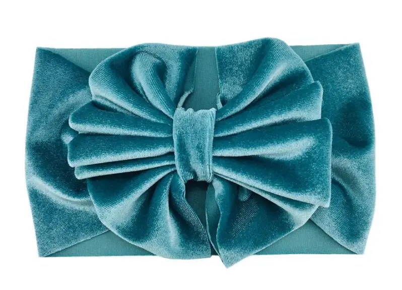 

12Pcs/lot,5"Inch Big Bow, Velvet Fabric Baby Bow Headband Large Knot Bows HairBands for Girls Newborn Knotbows baby headbands