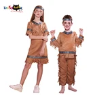 Карнавальная Вечеринка ластики Пурим, американский примитивный косплей для мальчиков и девочек, африканские охотники, маскарадный костюм на Хэллоуин для детей