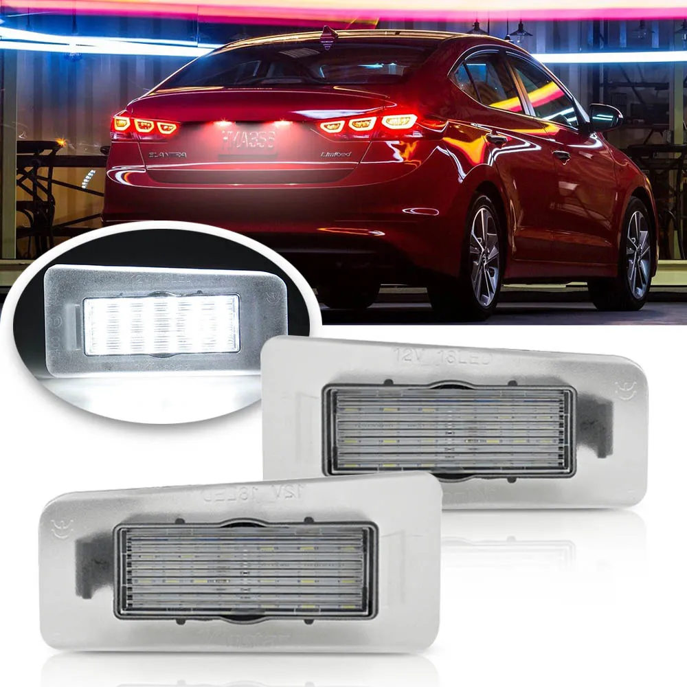 E4 белый светодиодный светильник номерного знака для Hyundai Elantra 11 ~ 13/I30 12 14 Kia Cadenza Rio