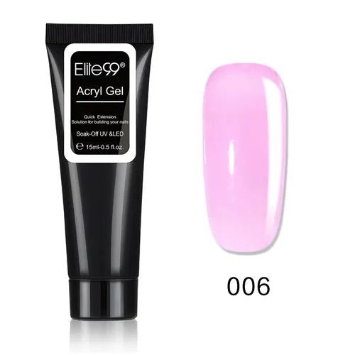 006-15ml Elite99 30 г Crystal Breiden УФ-гель для наращивания ногтей светодиодный гель для дизайна ногтей гель лак желе акриловый строительный УФ-лак для ногтей - Цвет: 006-15ml