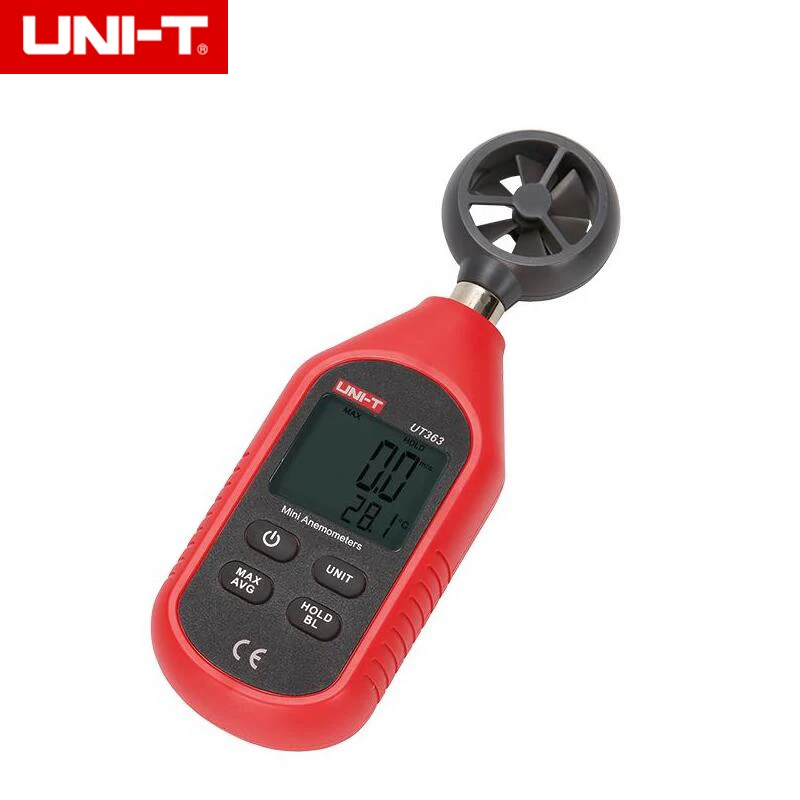 UNI-T UT363 0-30 м/с цифровой мини Анемометр измеритель скорости ветра Тестер воздушного потока-10~ 50C термометр
