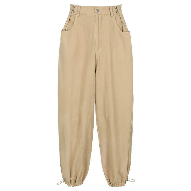 

Street Shooting Hip-hop Bloomers, Adjustable Drawstring Trousers,Leisure Trousers for Ladies