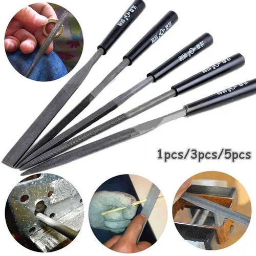 

1/3/5pcs Needle Files Set for Jeweler Diamond Wood Carving Metal Glass Stone Craft (Size: 140*3mm)