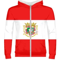puerto rico male youth diy free custom made photo pri boy zipper sweatshirt nation flag pr rican spanish country college clothes