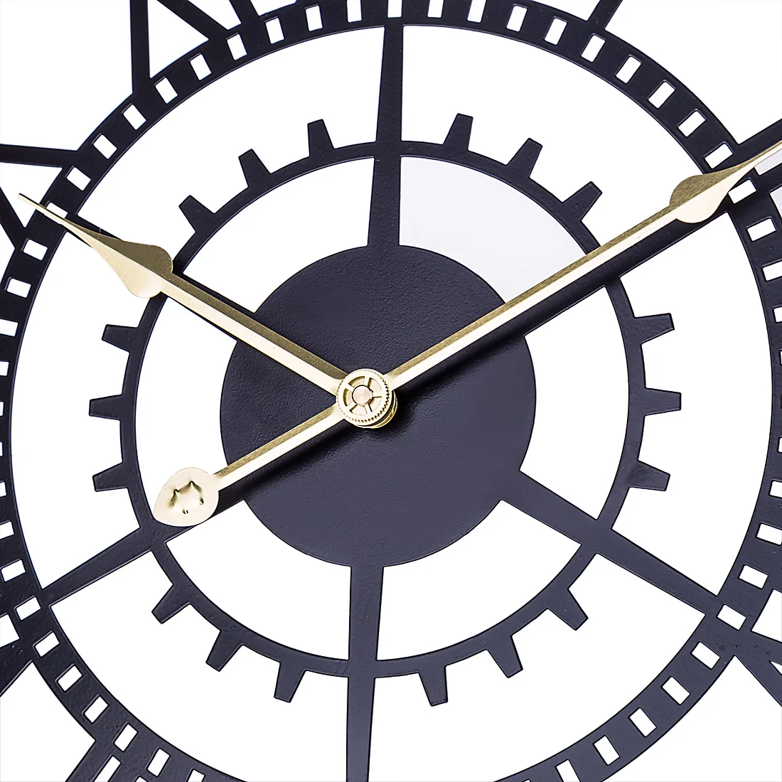 16 дюймовые 40 см железные пустые зубчатые бесшумные настенные часы современные