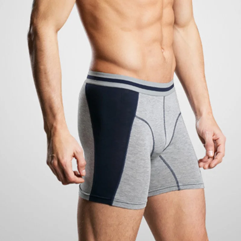 Мужские Модальные трусы длинные ноги Спортивное нижнее белье шелковистые мягкие