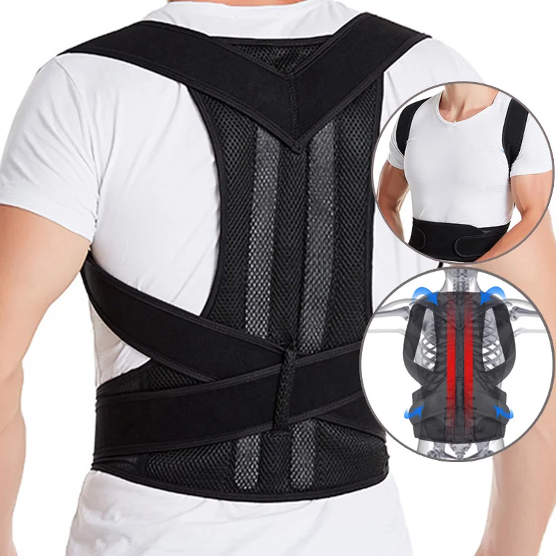 

Posture Corrector for Men and Women Upper Back Brace for Clavicle Support Adjustable Back Straightener Relief Neck Back Shoulder