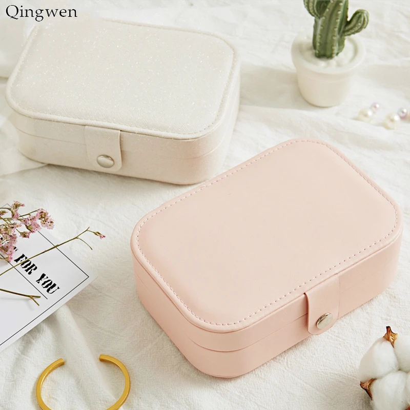 Qingwen шкатулка для украшений серьги кольцо ожерелье ювелирный футляр коробки органайзер для ювелирных изделий хранение дисплея Joyeros Organizador De Joyas