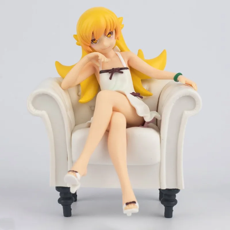 Фигурка Аниме Bakemonogatari 11 см диванная сиденье Oshino Shinobu ПВХ экшн-фигурка игрушки