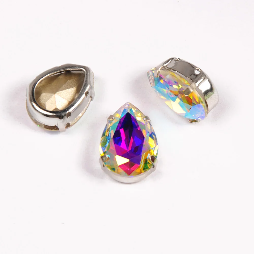 4320 прямой кристалл AB необычный камень для пришивания Стразы с серебряной/Золотой