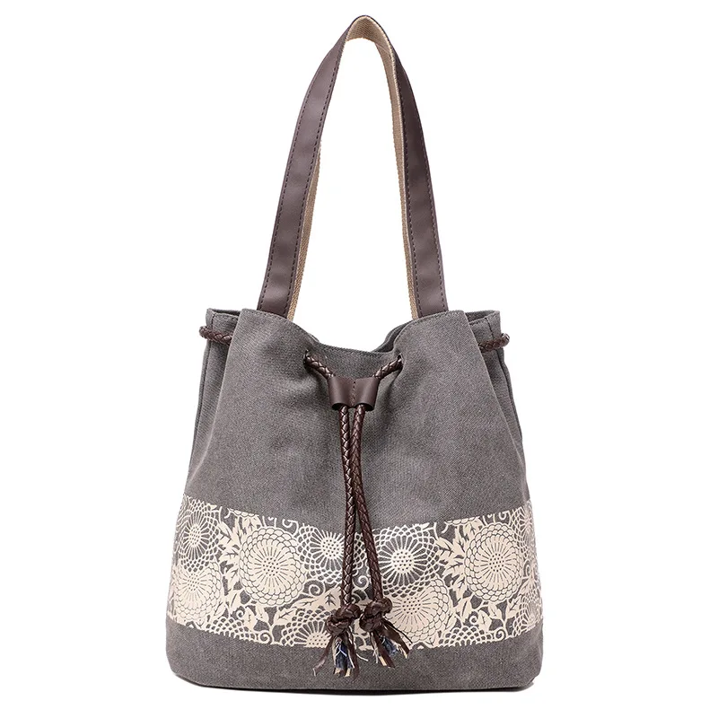 

Bucket Bag Floral Handbag Tote Beach Handbags Female Canvas Shoulder Bag Ladies Tote Bags Handbags Women Famous Brand