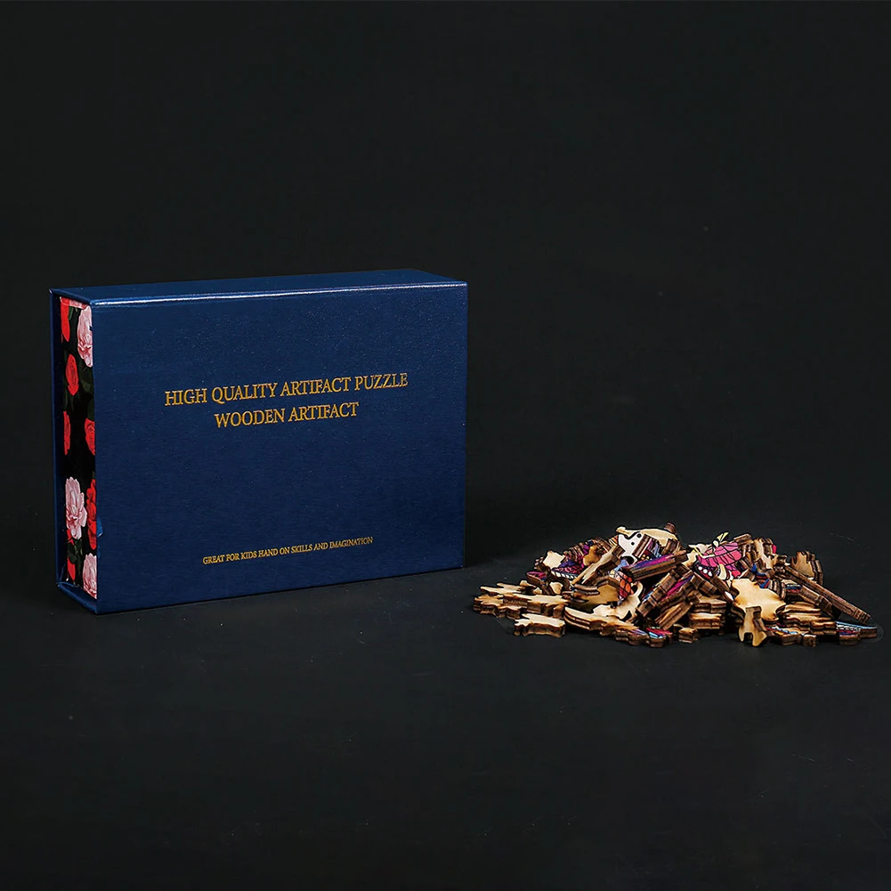 

Unique Wooden Puzzle animal Jigsaw Puzzles Mysterious Wolf Puzzles Gift For Adults Kids Educational Puzzle Gift Interactive Toy