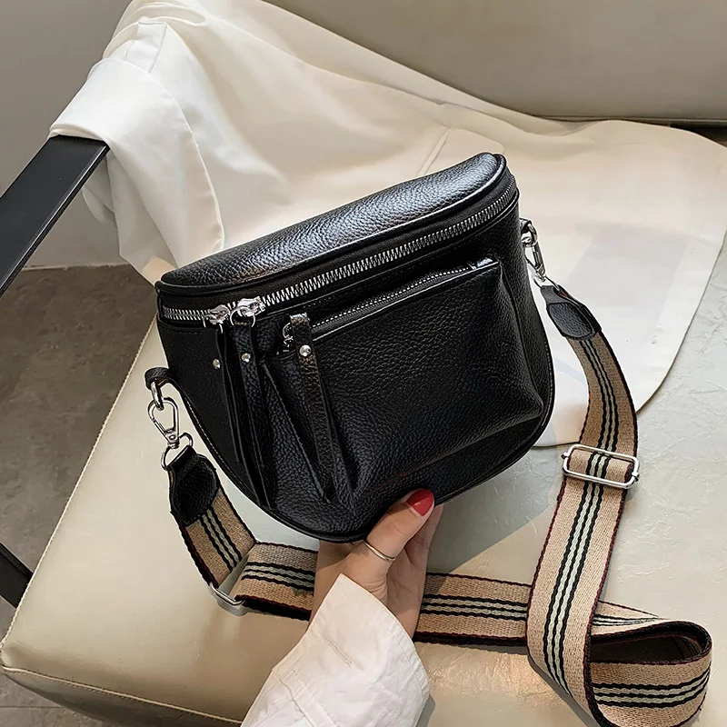

Designer MINI PU Leather Crossbody Bag For Women 2021 Travel Wide Shoulder Strap Retro Lady Phone Purses and Handbags