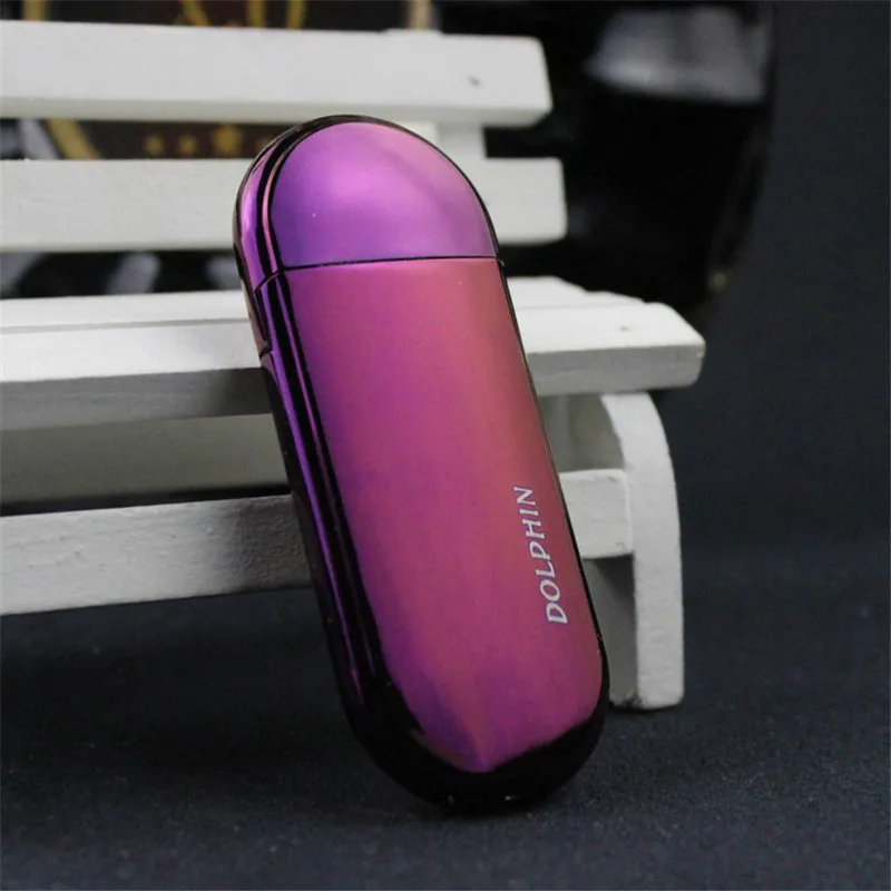 Металлическая компактная Зажигалка без огня ультратонкий кремниевый Бутан