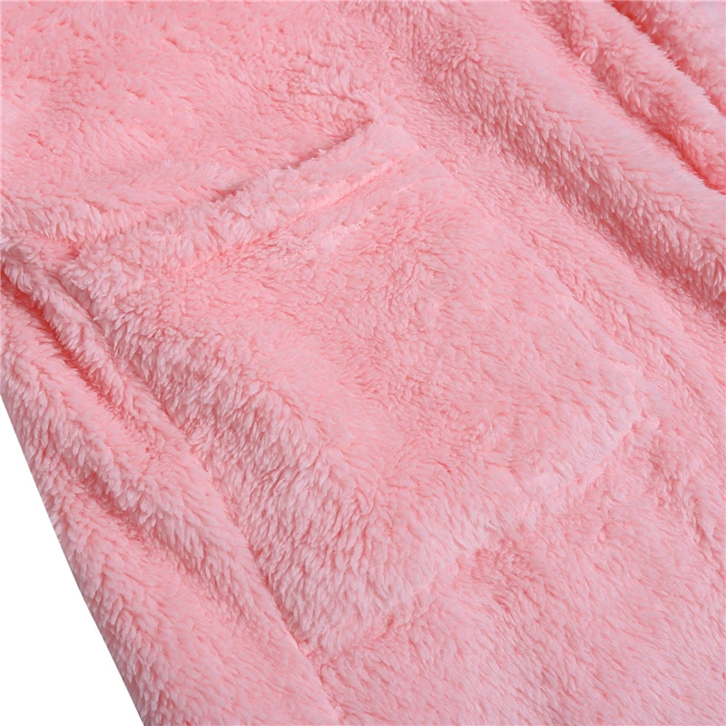 

2021 Winter Kimono Robe Plush Fleece Scalloped Bath Robes For Women Soft Warm Long Sleeve Hooded Night-robe Loungewear Pajama