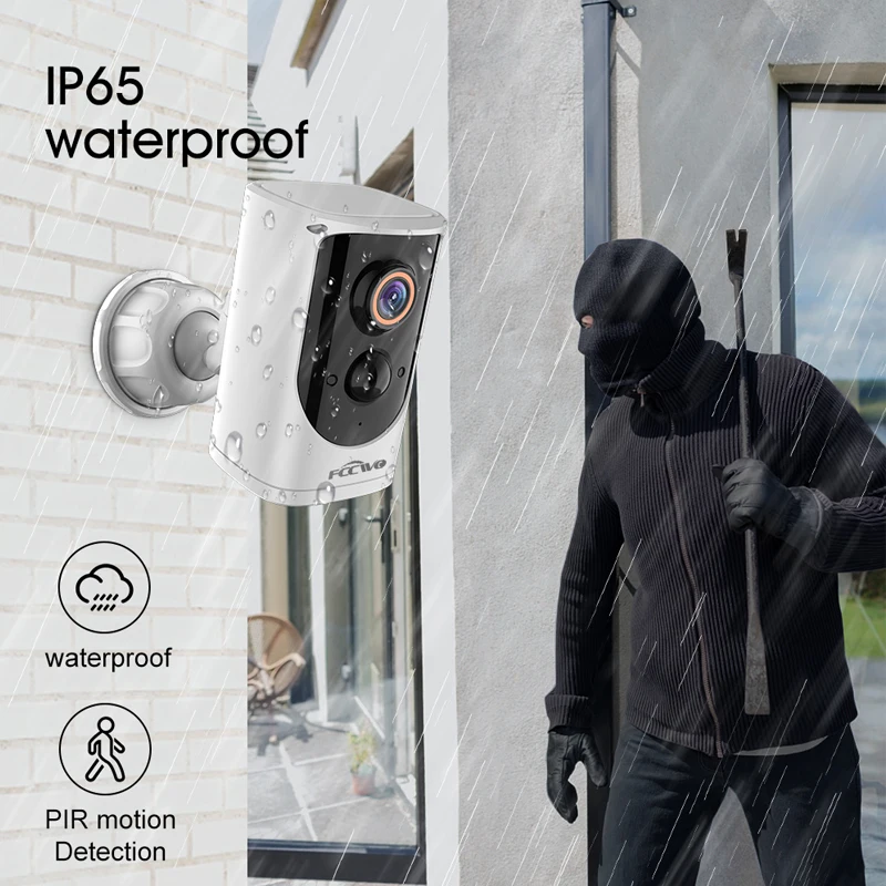 IP-камера FCCWO 1080P с солнечной батареей IP65 6000 мА ч Wi-Fi дистанционное управление |