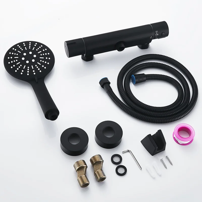 Европейский черный смеситель для душа медный душ комбинированная ванная комната