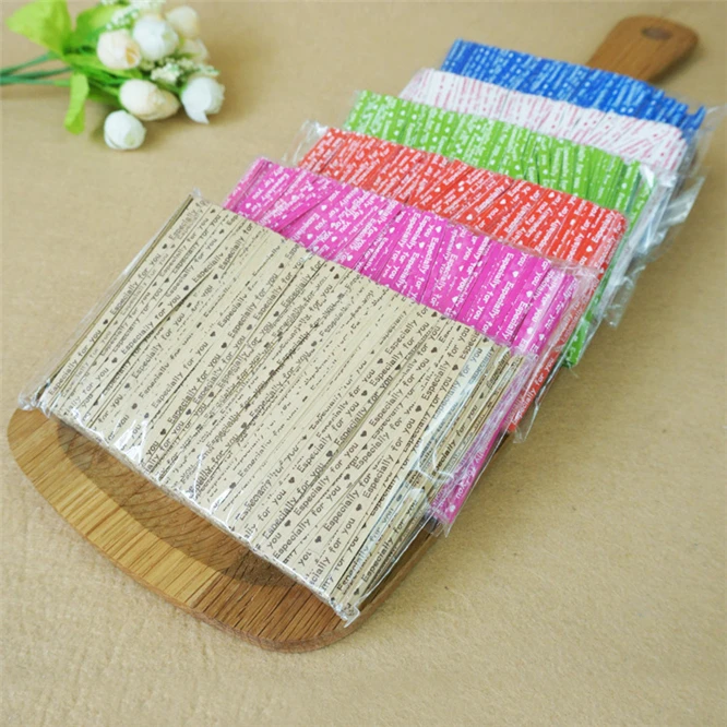 700 шт. лента для обёртывания галстук из крафт-бумаги целлофановых конфет