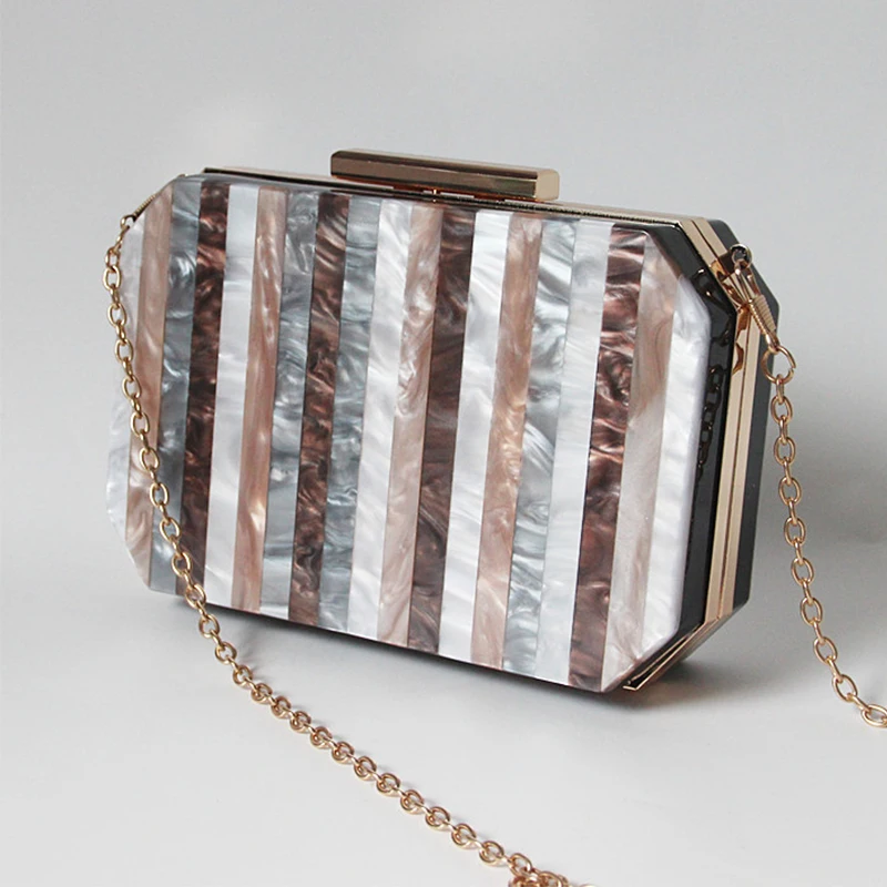 Акриловый клатч Женская сумочка Свадебный кошелек и модная Лоскутная Вечерняя