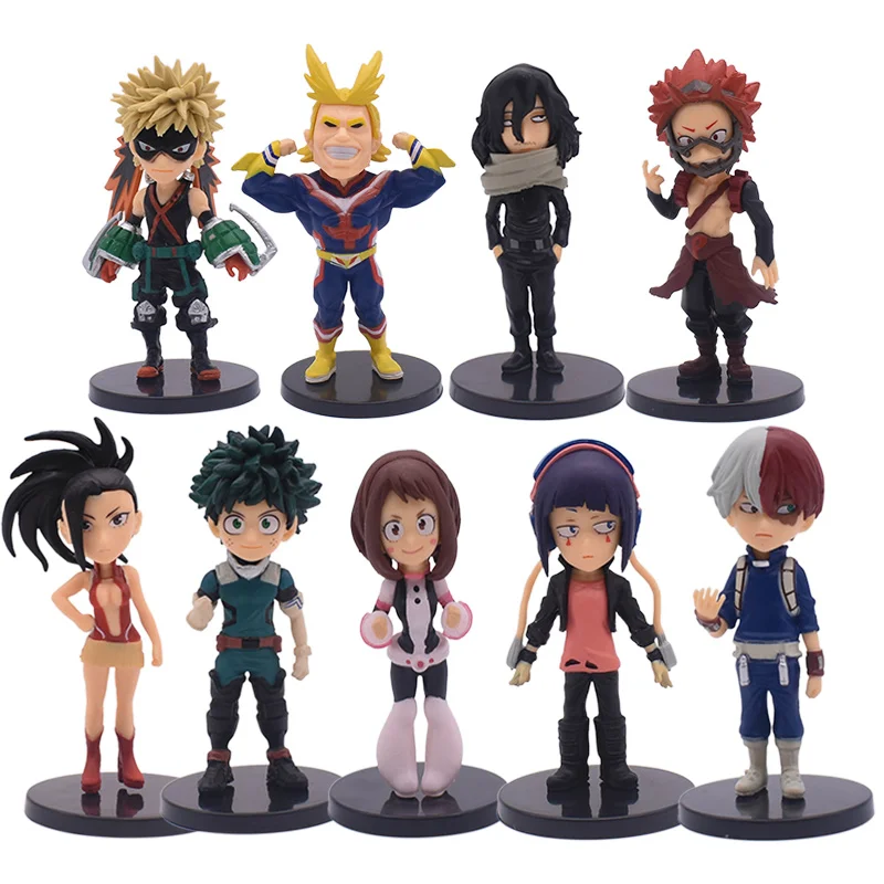 9 шт./компл. фигурка героя моя геройская академия игрушка Izuku Midoriya Shouto Todoroki Uraraka