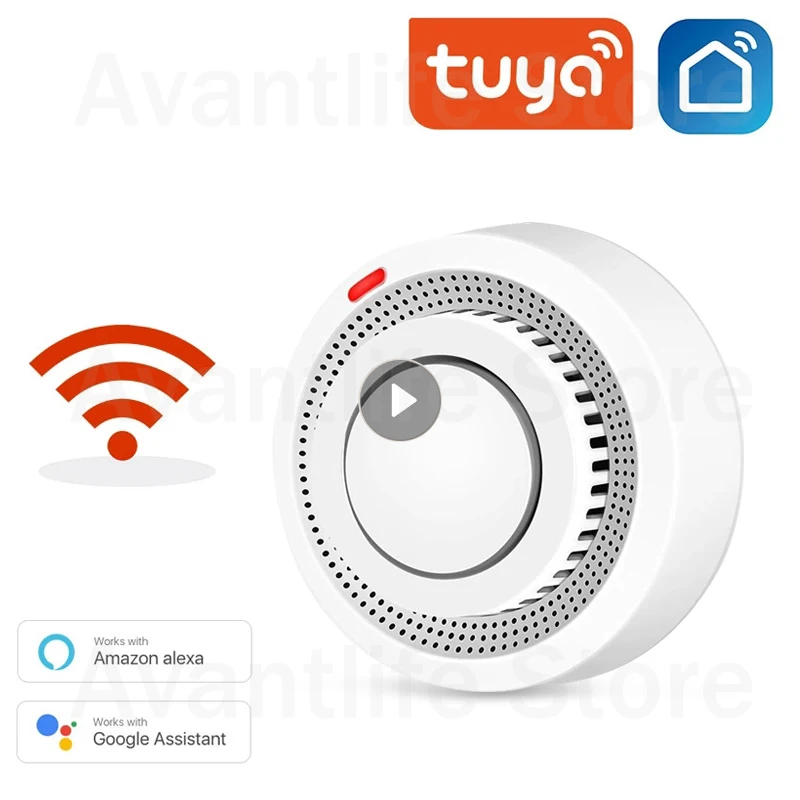 

Смарт-датчик дыма Tuya с поддержкой Wi-Fi и дистанционным управлением