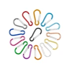 Карабины разноцветные из алюминиевого сплава, 10 шт.