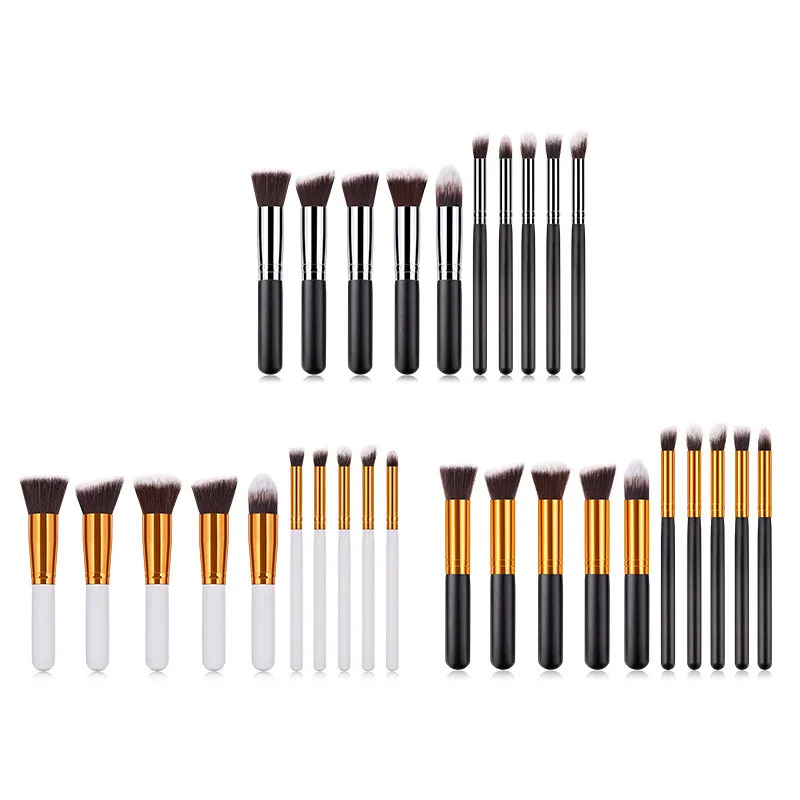 10 шт набор кистей для макияжа маленький размер 14 см тонального крема тени век