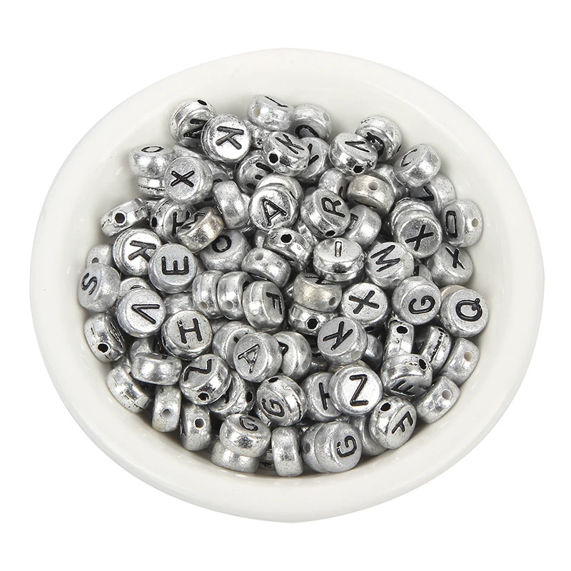 200 шт Смешанные Красочные письма акриловые бусины для изготовления ювелирных
