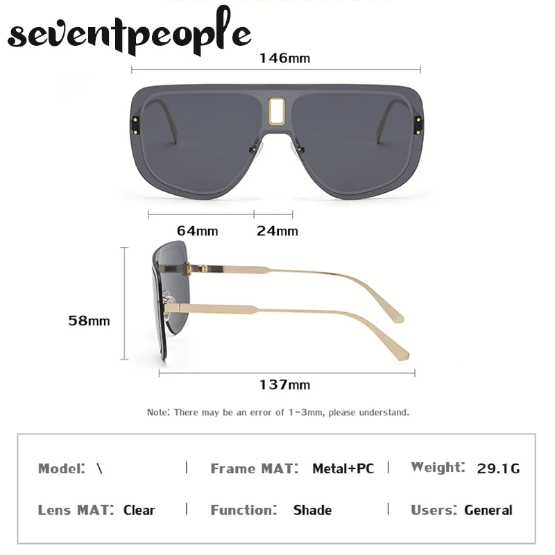 Солнцезащитные очки без оправы для мужчин и женщин роскошные брендовые цельные