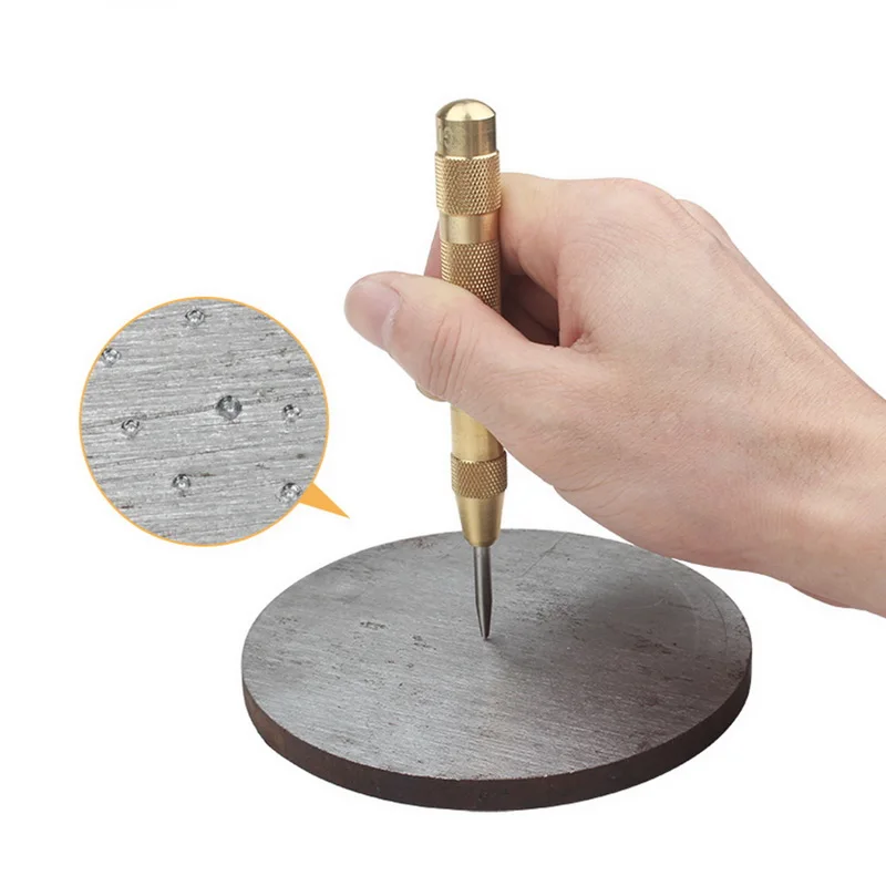 

5 Inch Automatic Center Pin Punch Spring Loaded Marking Starting Holes Tool Wood Press Dent Woodwork Tool Drill Bit