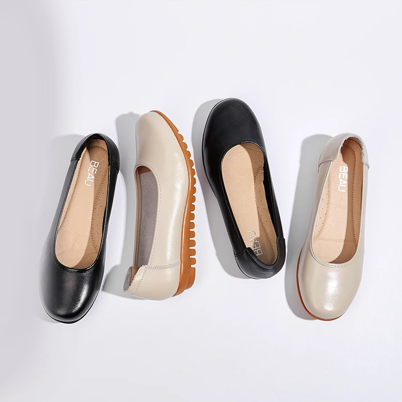 Ботинки женские рабочие из натуральной коровьей кожи с круглым носком|Обувь без