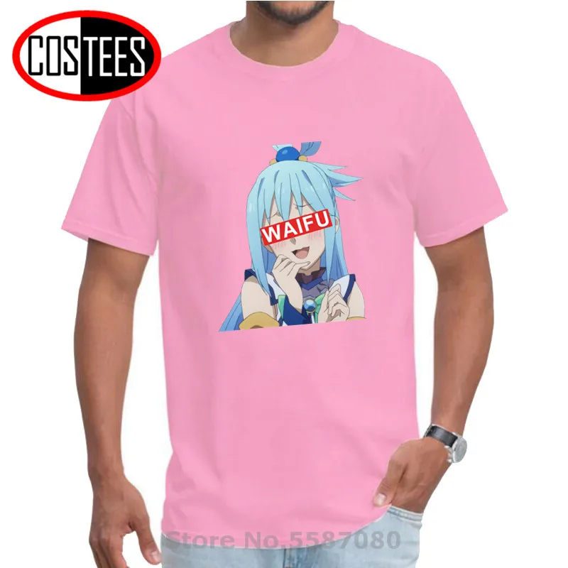 Женская и мужская футболка Camiseta WAIFU из материала японского аниме эстетическая Aqua