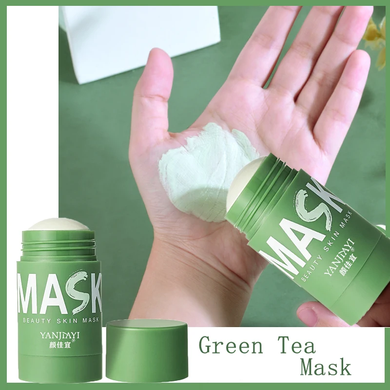 

Green Tea Cleansing Clay Stick Mask Acne Cleansing Beauty Skin Oil Control Deep Moisturizing Hydrating Whitening Detox Care Face