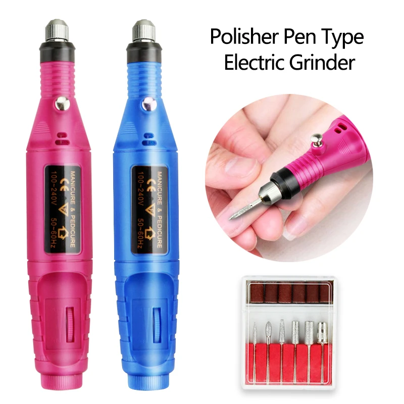 Электрическая машинка для маникюра 20000 ОБ/мин фрезер ногтей сверлильный станок