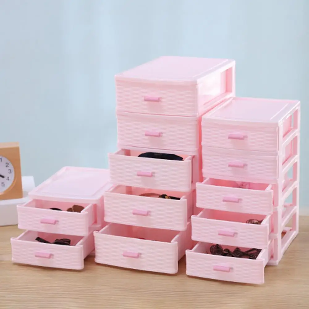 

80% hot sale! ! ! Cosmetic storage box mini multi-layer desktop drawer storage box plastic cosmetic jewelry box