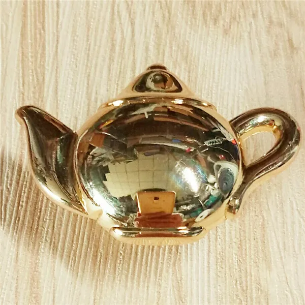 Golden 2pcs 2шт цинковый сплав Черный Кофе чайник антикварная мебель ручки сплав ящик двери шкаф ручка для дверцы шкафа - Цвет: Golden 2pcs