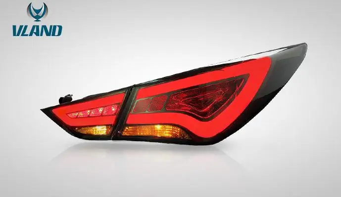 RED VLAND завод для автомобиля задний фонарь для SONATA СВЕТОДИОДНЫЙ Фонарь 2011 2012 с поворотным сигналом+ стоп-сигнал+ Обратный Свет - Цвет: RED