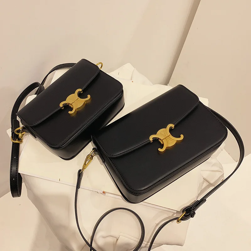 

Triumphal arch tofu bag small square bag leather women's bag 2021 new Korean Mini crocodile women's bag