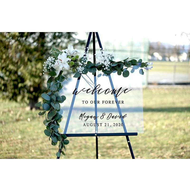 Индивидуальный Свадебный знак приветствия фотографический современные