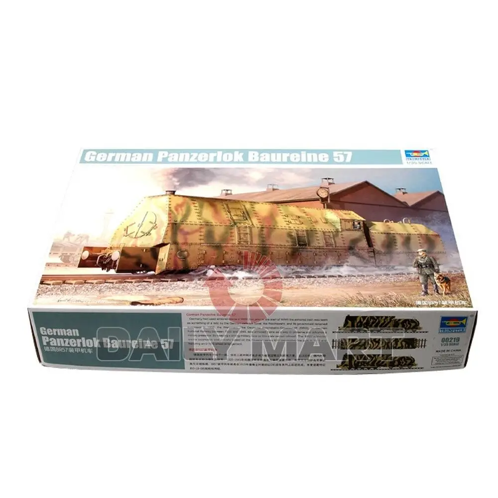 

Trumpeter 00219 1/35 GerPanzerlok Baureine 57 Armoured Train Car Model TH05762-SMT6