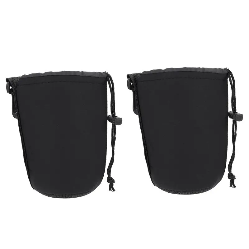 

2PCS SLR Camera Lens Pouch Bag Shockproof Thermal Insulation Protector Size L