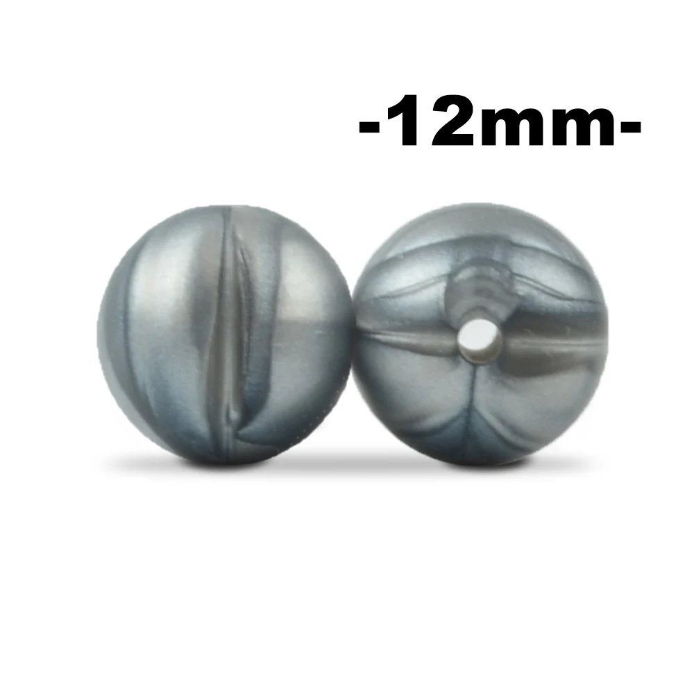 metal silver LOFCA, 12 мм, 100 шт., силиконовые бусины для прорезывания зубов, Прорезыватель для зубов, ожерелье для кормления ребенка, соска, зажим для ухода за полостью рта, не содержит бисфенола, пищевой, цветной - Цвет: metal silver