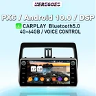 Carplay PX6 4 + 128G Android 10,0 Автомобильный мультимедийный плеер для Toyota Land cruiser Prado 150 2018 2019 2020 Wifi навигация GPS радио