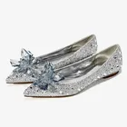 Женские туфли с острым носком, серебристые туфли на высоком каблуке-шпильке с кристаллами, свадебные туфли для богини, Новинка лета 2021