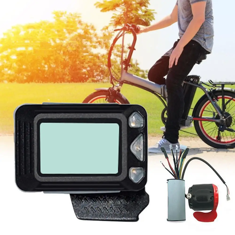

24V 250W Electric Bicycle Controller 5.5in LCD display Aluminum Alloy Carbon Fiber Display Frequency + Brake Scooter Parts