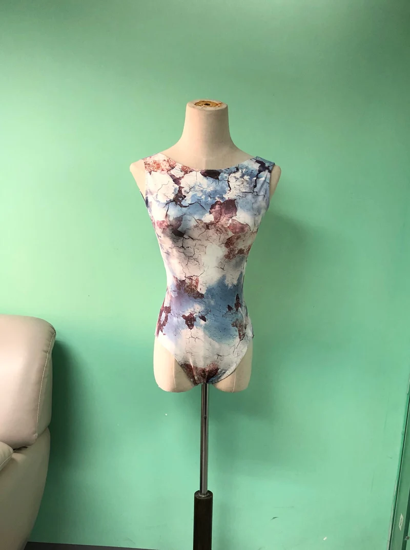 

Ballet Dance Leotards Women 2021 New Sleeveless Print Gymnastics Dancing Costume Adult High Quality Ballet Leotard