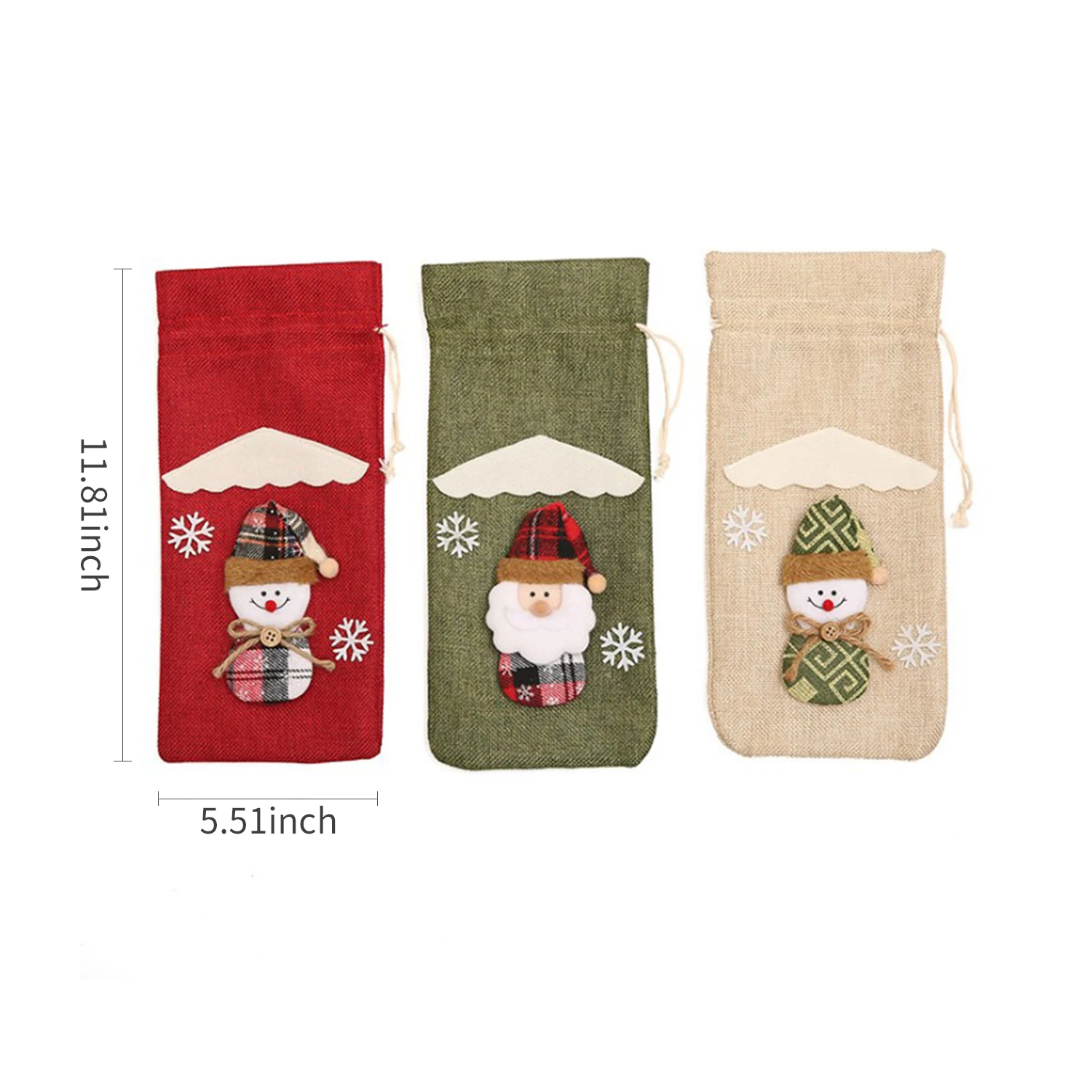 

Christmas Wine Bottle Cover Dinner Table Champagne Bottle Cover Christmas Decoration Gift Xmas Home Decor