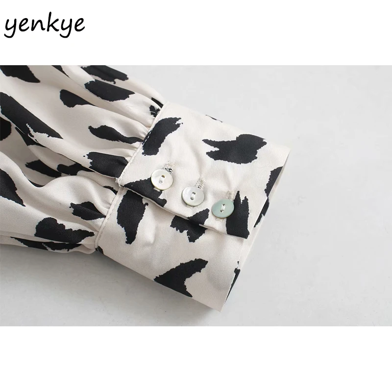 

Vintage Print Women Dress Long Sleeve Round Neck Elastic Waist Draped Elegant Summer Dress Plus Size XNWM9438
